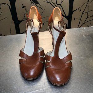 Circa Joan & David high heel leather sandals Sz 9M